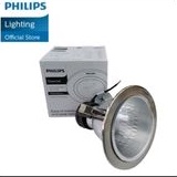 Rumah/Fitting Lampu Downlight 4 Inch E27 Philips 66664 Silver