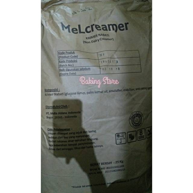 

creamer powder - bubuk creamer 35f melcreamer / mel creamer 25kg cintamitra7