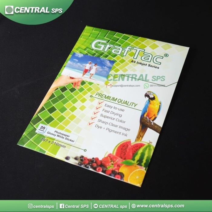 

Graftac A4 Photopaper Glossy White Sticker