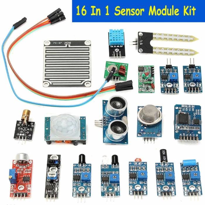 16 In 1 Modul Sensor Kit For Arduino & Raspberry With Box