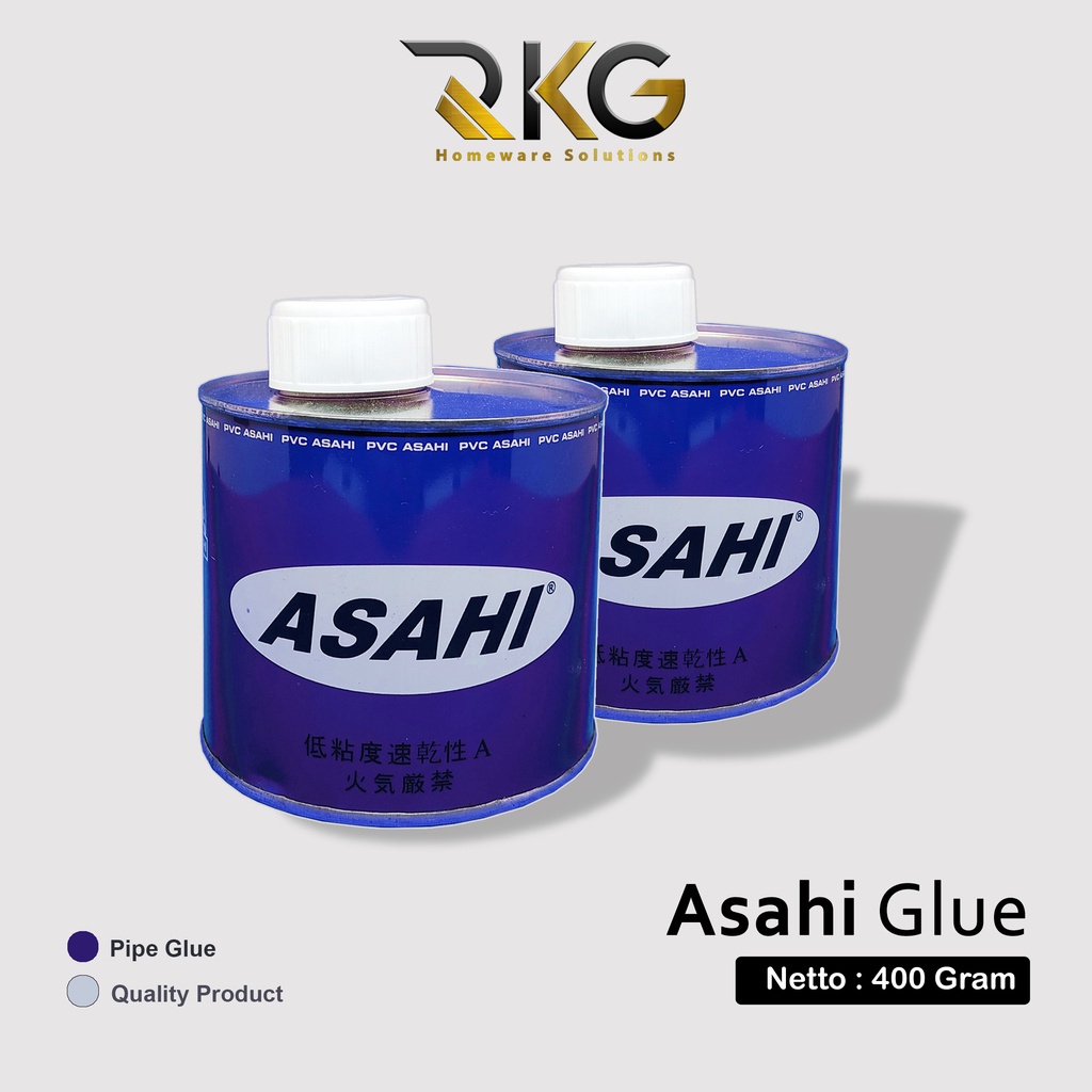 

Lem Asahi Kaleng 400 Gram / Lem Pipa Paralon / Lem Pvc