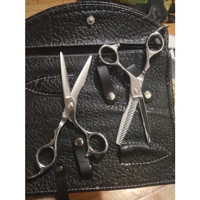 [Ori] Gunting Set Gunting Potong Gunting Sasak Penipis Gunting Rambut Manual Bisa Sameday