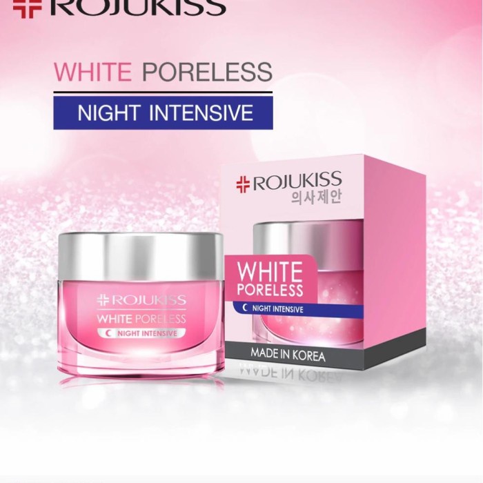 [Original] Rojukiss White Poreless Night Intensive Cream/Krim Wajah Malam 45Ml Terbatas