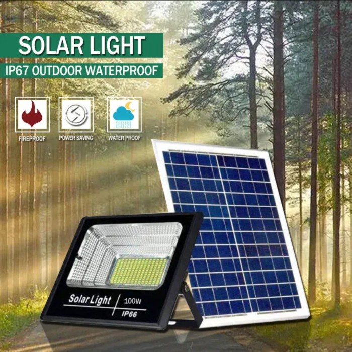 ✅Baru Lampu Sorot Surya Lampu Tenaga Surya Led 100 Watt Limited