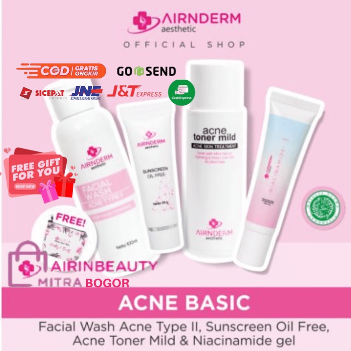 [Original] Airin Paket Acne Basic By Airin Beauty Airnderm Free Airin Pouch Terbaru