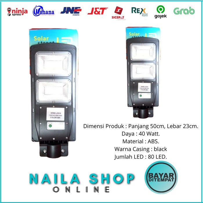 ✅Baru Lampu Jalan Tenaga Surya 40 Watt Pju Led Lampu Led Panel Tenaga Surya Terbaru
