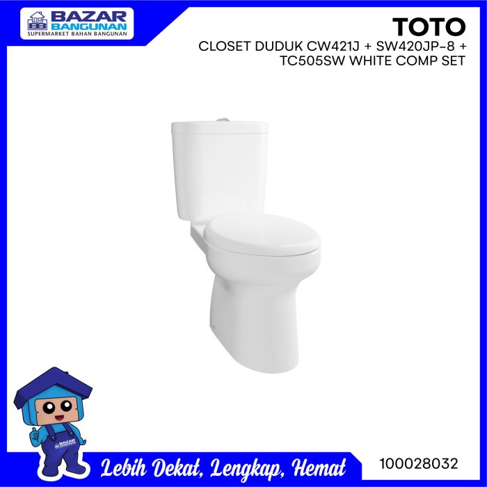 Promo Closet / Kloset Toilet Duduk Toto Cw 421 Jp J Cw421J White Dual Flush