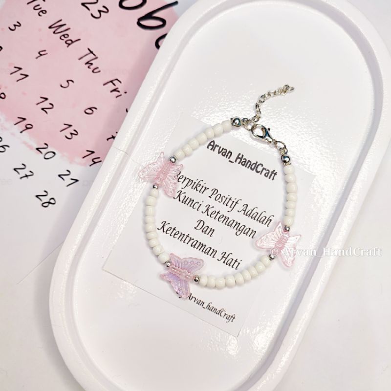 Gelang Manik Lucu Beads Kupu || Beads Bracelet Kupu