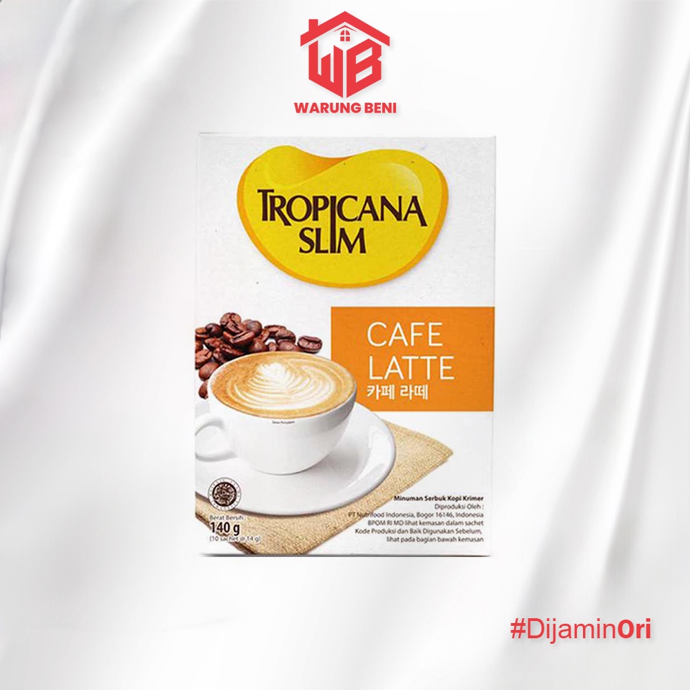 

Tropicana Slim Kopi Bebas Gula Cafe Latte (10 Sachet)