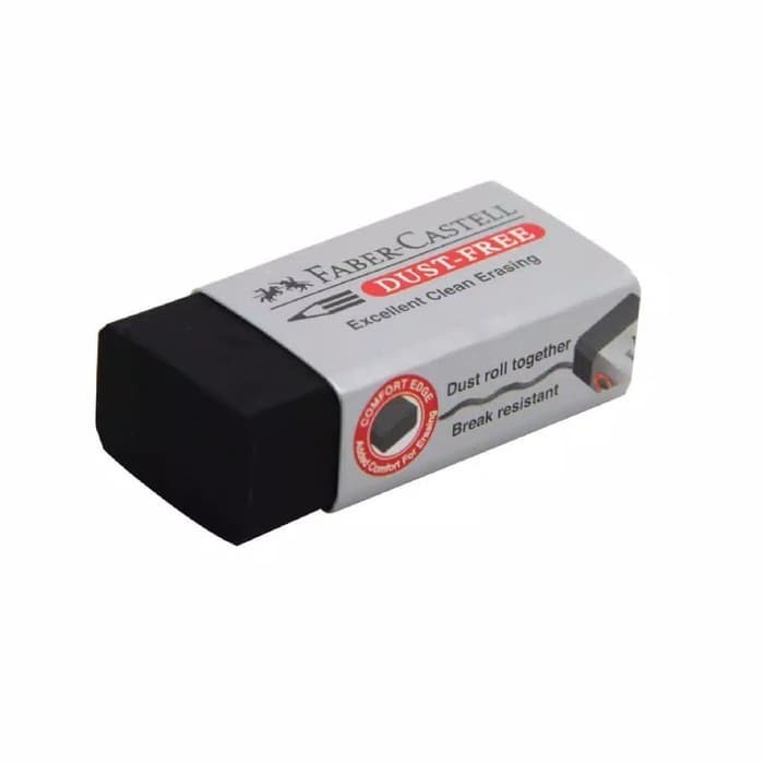 

Penghapus Karet Faber Castell Hitam Dust Free Medium Black Eraser