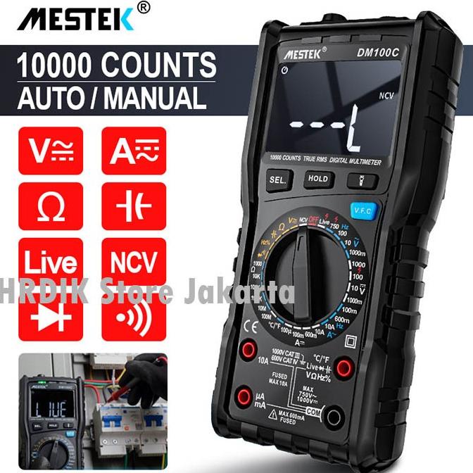 Digital Multimeter Dm100C Mestek Multitester Voltage Current Dm-100C Kode 68