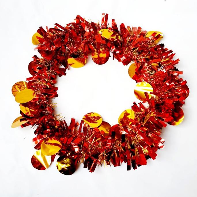 

Terbaru Slinger Natal Imlek Merah Gold Hiasan Pita Parcel Tinsel Murah Grosir Limited Edition