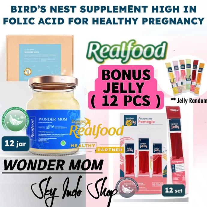 

Realfood Wonder Mom ( P.12 + Bonus 12Pcs Jelly ) Bpom & Halal