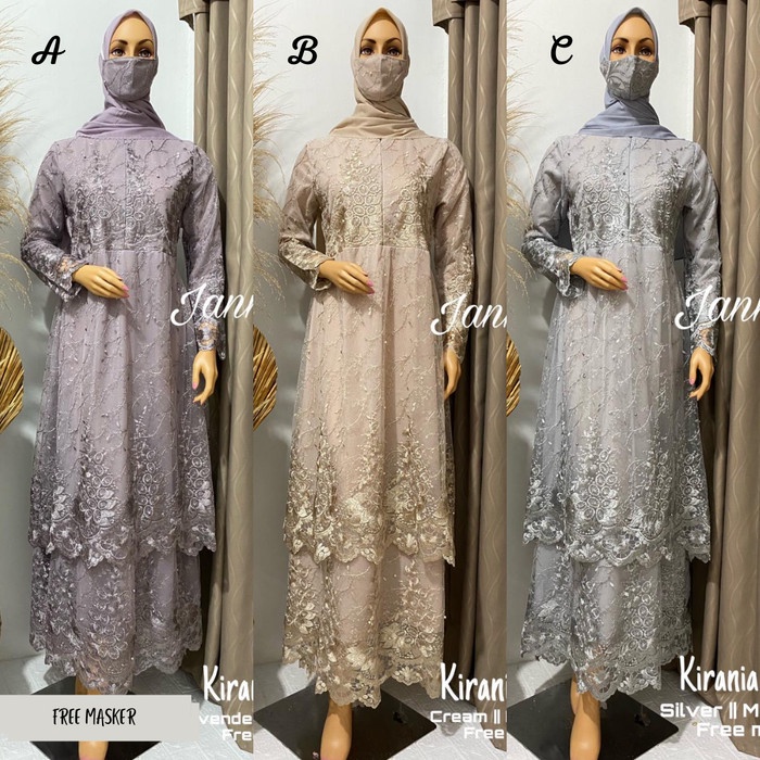 [Ori] Setelan Kebaya Gamis Kirania Full Tulle Terbatas