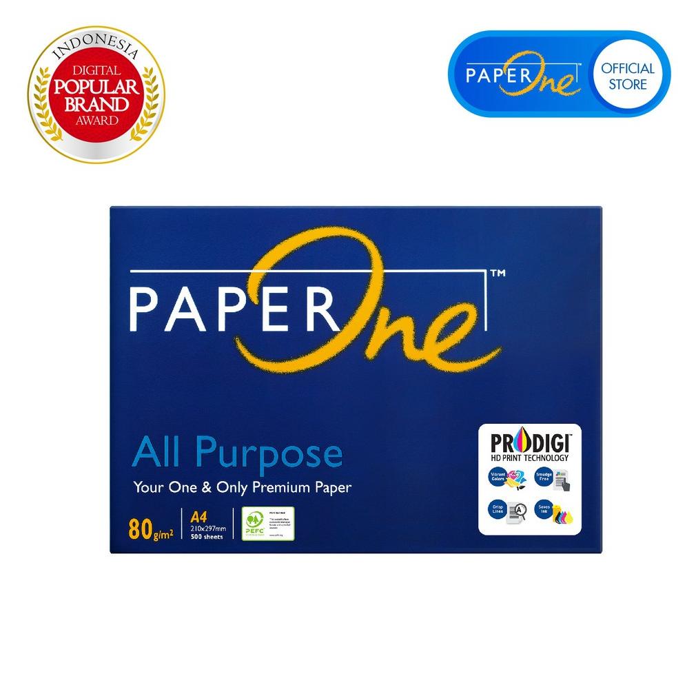 

New - PaperOne Kertas A4 80gr All Purpose 1 Rim (500 lembar) Kertas HVS A4 Kertas Fotocopy ~