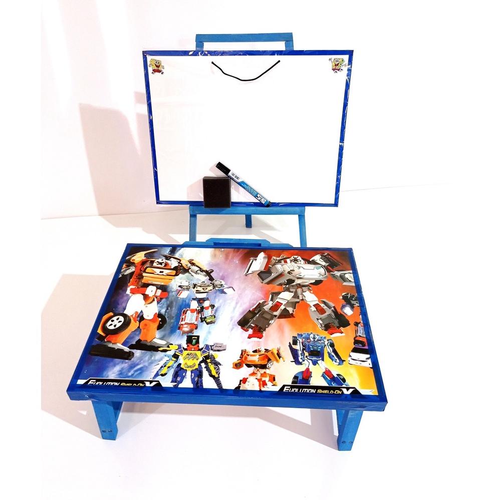 SALE ALAT TULIS ANAK SATU SET LENGKAP/MEJA BELAJAR PLUS PAPAN TULIS/PAPAN TULIS ANAK DENGAN PENYANGG