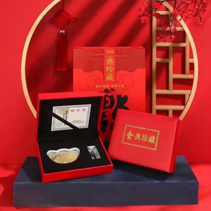 

Hadiah Guan Poh / Souvenir Imlek / Kado Imlek Angpao Emas + Sertifikat Kode 856