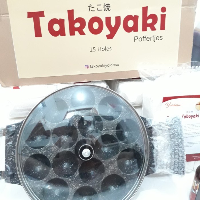 

✅Termurah Cetakan Takoyaki Marble Teflon 15 Lubang Snack Maker Poffertjes Tebal Bisa Gojek