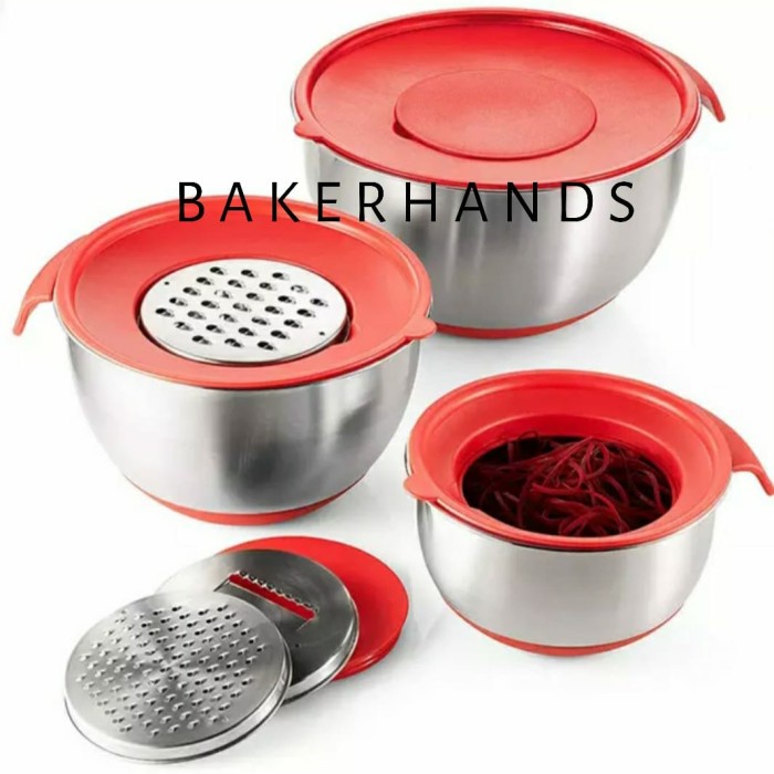 

✅Termurah Mixing Bowl Stainless Steel Set 3 Pcs Bisa Sameday
