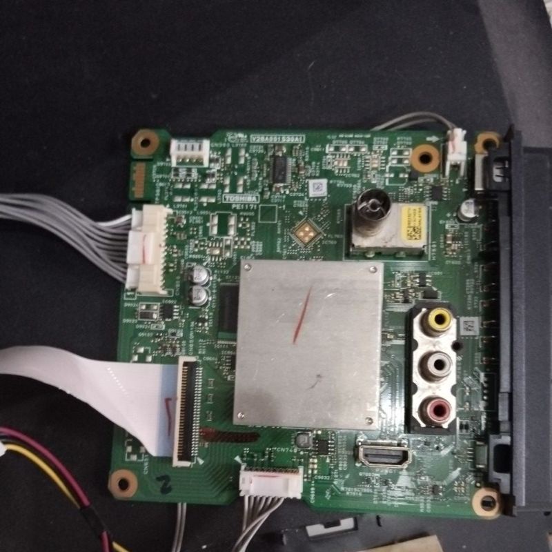 mainboard toshiba 32p2400vj tcon biru