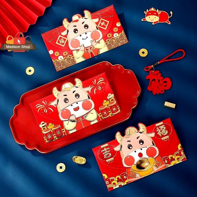 

{ Dragombol_Official } Angpao Kerbau Amplop Panjang Isi 3 Ampau Imlek Murah Ampao Kebo Emas Original