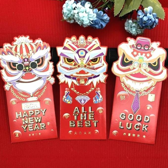 

Ready Angpao Happy New Year Angpau Imlek Netral Barongsai Ampau Panjang Original