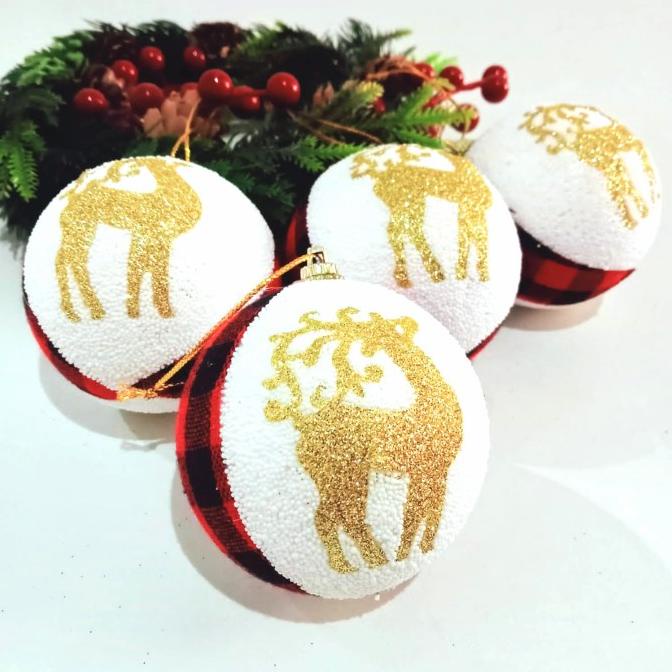 

Sale Now Bola Natal Motif Rusa 7 Cm Isi 4 Dekorasi Pohon Natal Murah Hiasan Berkualitas