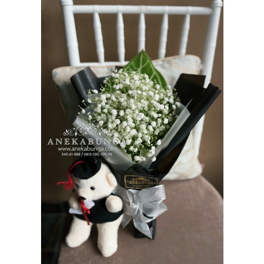 ✅Ready Hand Bouquet Bunga Asli - Baby Breath Flower - Graduation - Wedding Terbatas