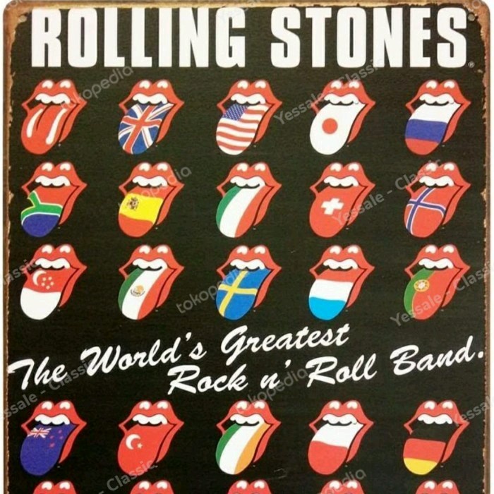 ✅Ready Poster Metal Vintage The Rolling Stones Berkualitas