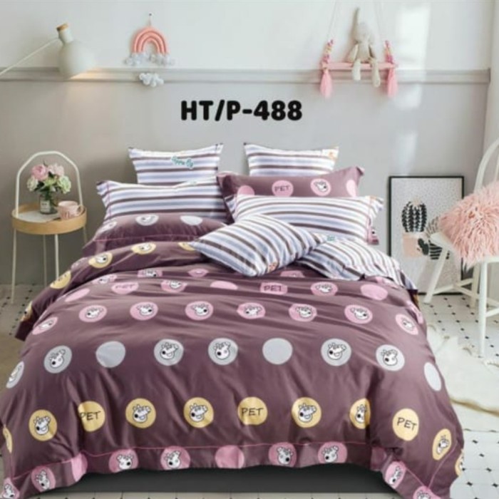 ✅Sale Sprei Katun Jepang 180X200X30 Motif Kartun Babi Pig Diskon