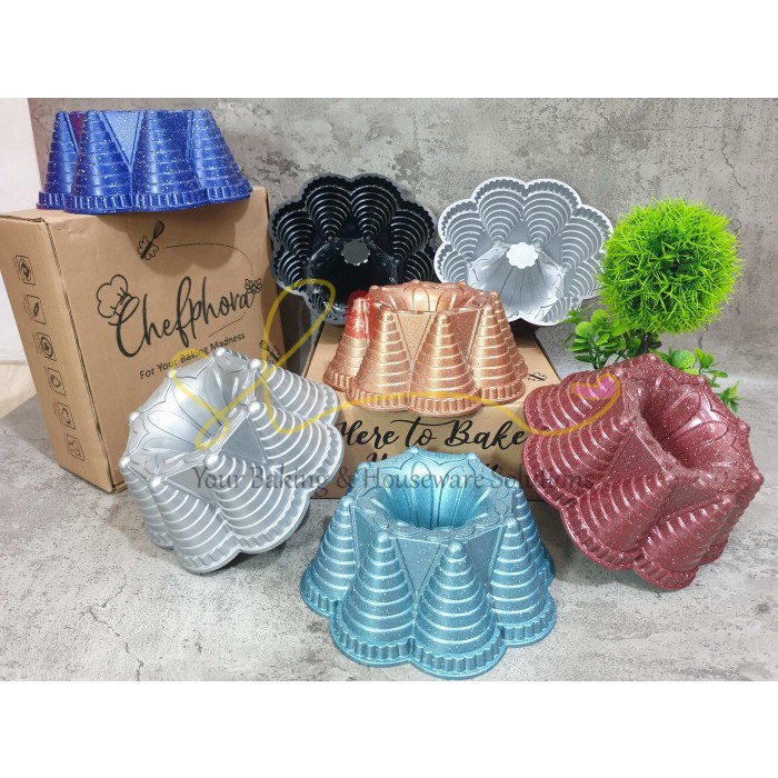 

✅Termurah Loyang Cetakan Kue Chefphora Tulban Crown Corol Bundt Pan Anti Lengket Bisa Sameday