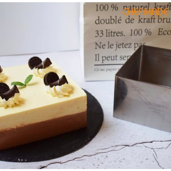 

✅Termurah Chefmade Stainless Steel Square Mousse Ring 10Inch 18Cmx18X 8Cm Wk9308 Berkualitas