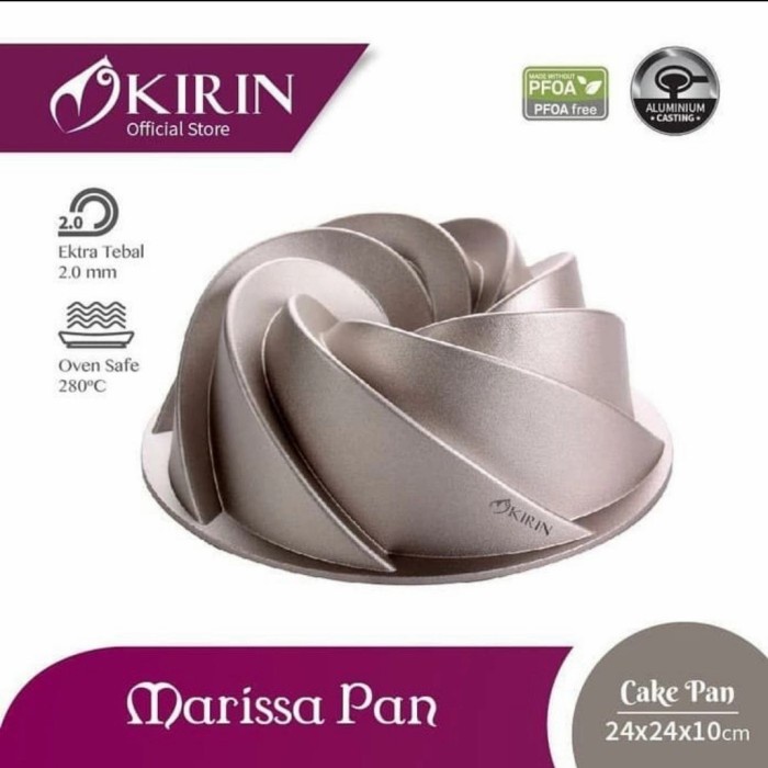 

✅Termurah Kirin Premium Cake Pan Die Cast Marissa Pan Cetakan / Loyang Kue Bisa Gojek