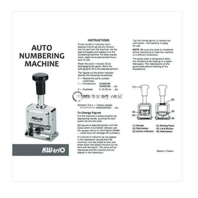 

Kw Trio Stempel Auto Numbering Machine Numerator 12 Digit 212000