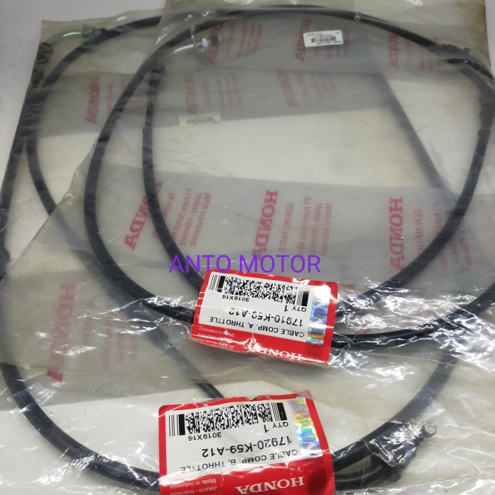 ✨New Ori Kabel Gas Set Vario 150 2014 Old Asli Honda Ahm Bisa Sameday