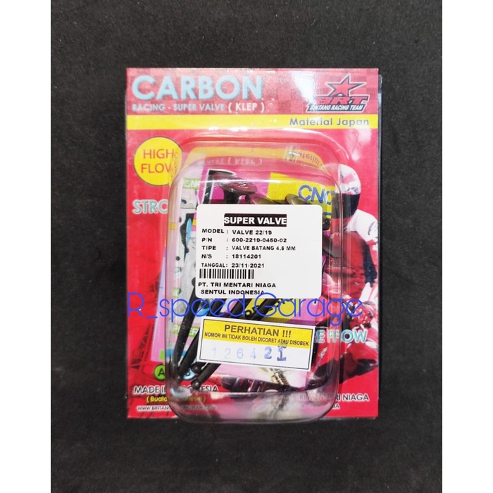 ✨Ori Klep 2219 Batang 4.5 Mm Carbon Head Brt R15 Mx King Xabre Vixion 150 Limited