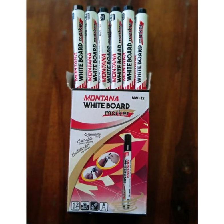 

TERLARIS (12pcs) Spidol Montana Whiteboard MW-12 / spidol papan tulis PROMO TERMURAH