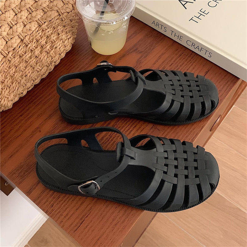 [MODEL TERKINI] Sandal datar wanita/Sandal anyaman wanita/Sandal vintage wanita/Sepatu wanita