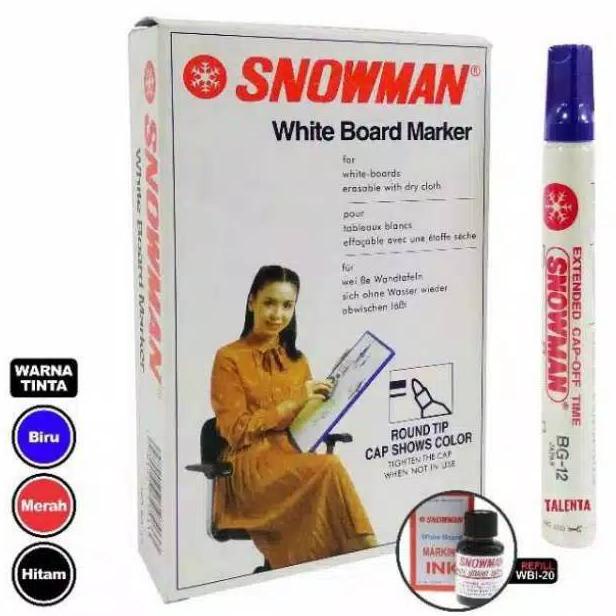 

TERLARIS Spidol SNOWMAN WHITEBOARD BG-12 (12pc) PROMO TERMURAH