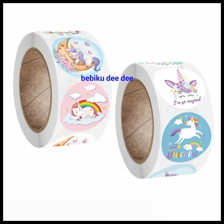 

TERBARU 500PCS STICKER UNICORN/LABEL KARTU UCAPAN UNICORN B/SICKER UNICORN B !!!