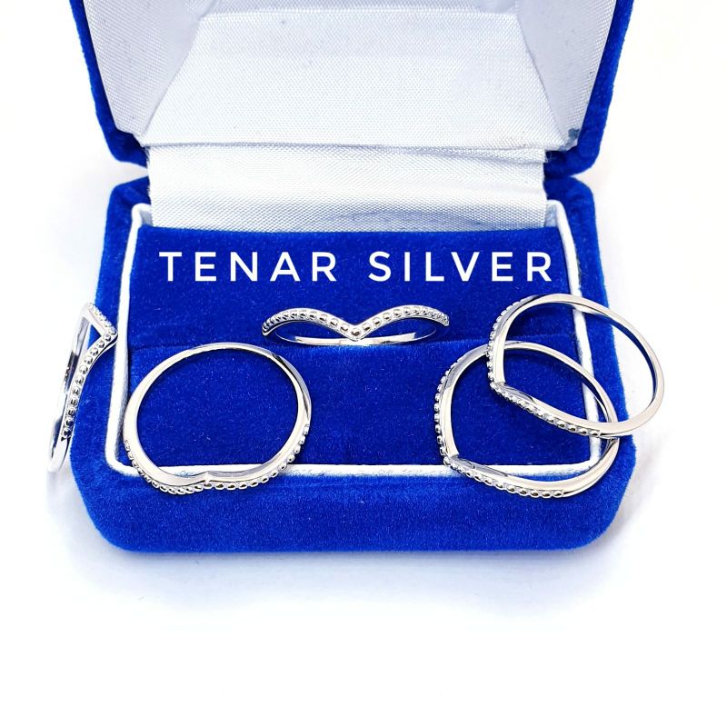 Cincin Aurel Cincin Fuji Silver 925 Perak Asli Lapis Emas Putih