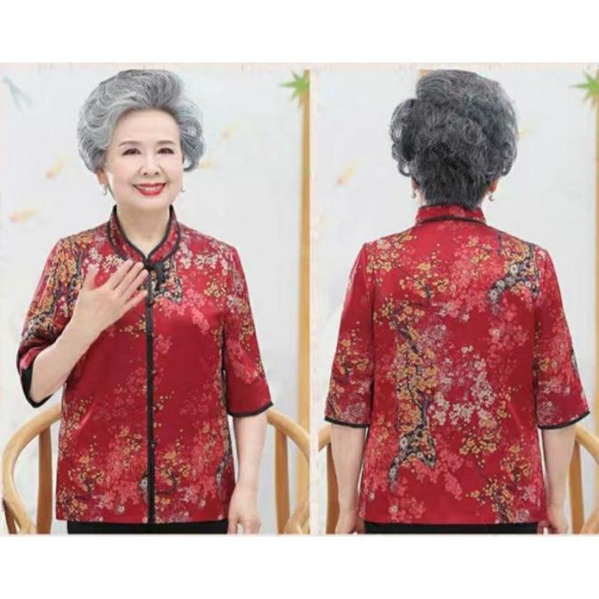 0108 CNY Wealthy Cheongsam Baju Imlek Baju Mama Baju Nenek Baju lansia