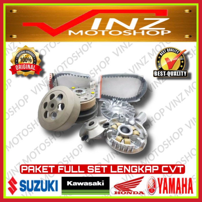 ✨Original Paket Cvt Lengkap Vanbelt Roller Motor Yamaha Mio J Fino Soul Gt 115 Bisa Sameday