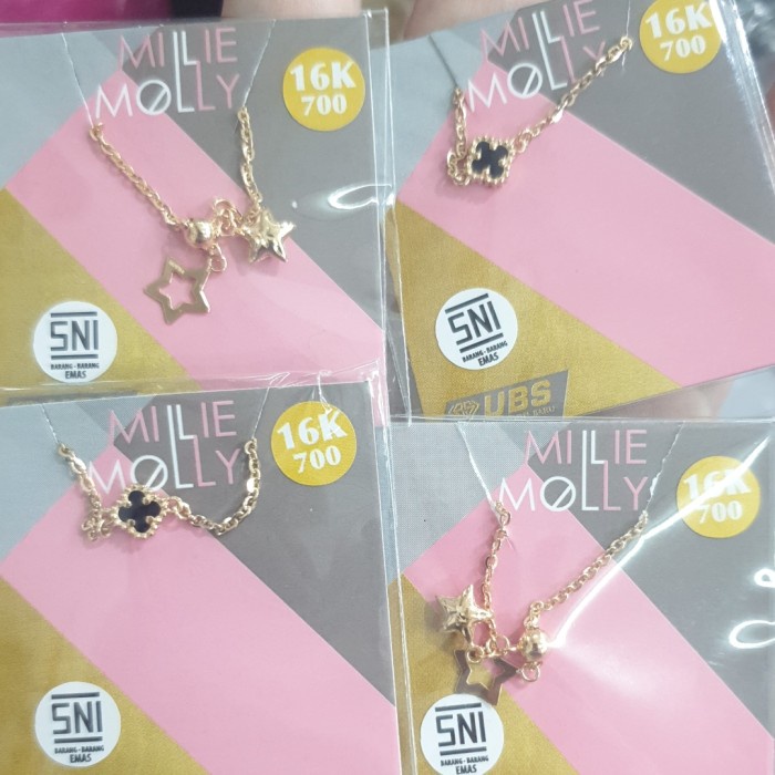 ✨Termurah Cincin Serut Clover Bunga Bintang Emas Asli 700 70 16K Adjustable Ubs Diskon