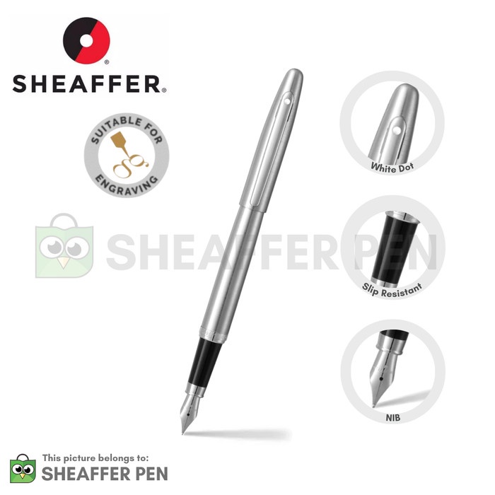 

✨Sale Sheaffer® Vfm Brushed Chrome With Chrome Trim Fountain Pen Bisa Sameday