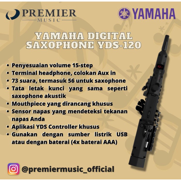 

✨Sale Yamaha Yds120 Yds-120 Yds - 120 Digital Saxophone Bisa Sameday