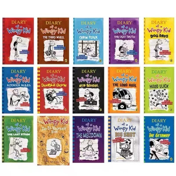 ✨Sale A Library Of Diary Of A Wimpy Kid 1-16 Books Set Collection Eng Limited