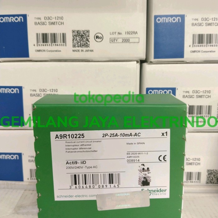 Rccb/Elcb Schneider Iid 2P 25A 10Ma Schneider A9R10225 Ild 2P 25A 10Ma