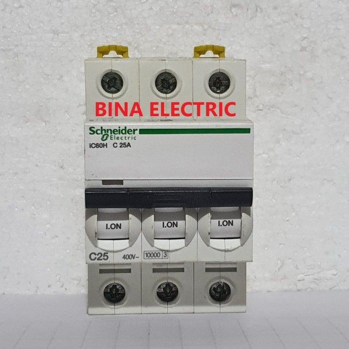 ✨Ori Mcb Schneider Ic60H 25A 3P 10Ka / Mcb Schneider Ic60H 25 Ampere 3P Bisa Gojek