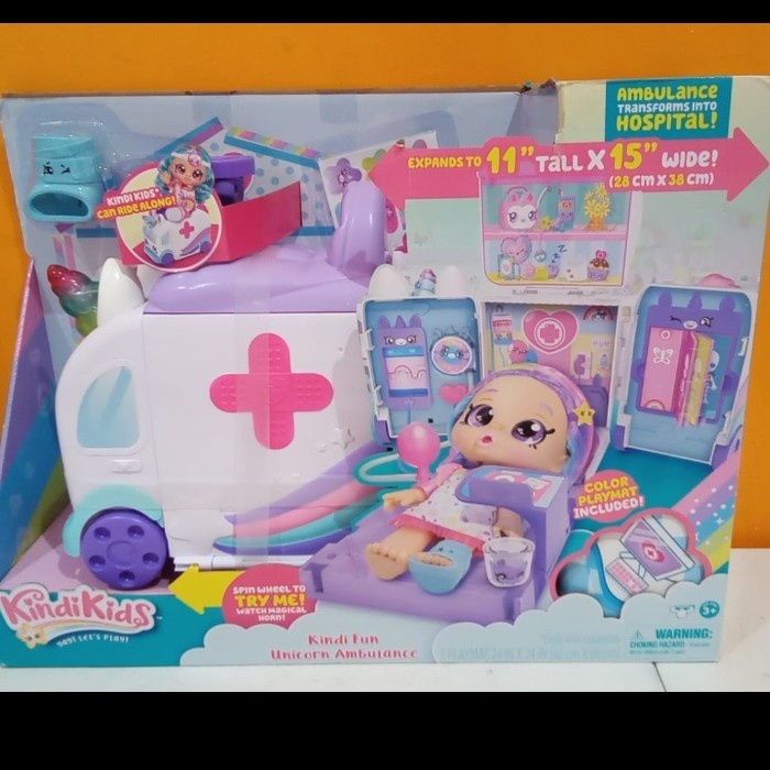✨New Shopkins Kindi Kids Kindi Fun Unicorn Ambulance Original Moose Toys Terbaru
